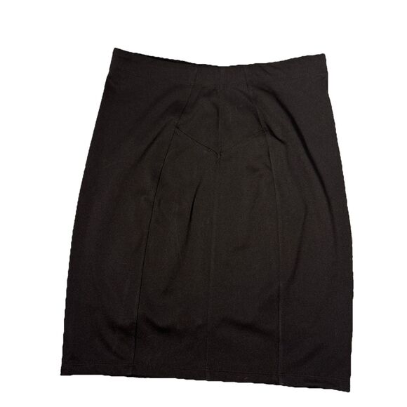 Daisy Fuentes Dresses & Skirts - Daisy Fuentes Women's Black Onyx Pull-On mini pencil Skirt with Back Slit Large